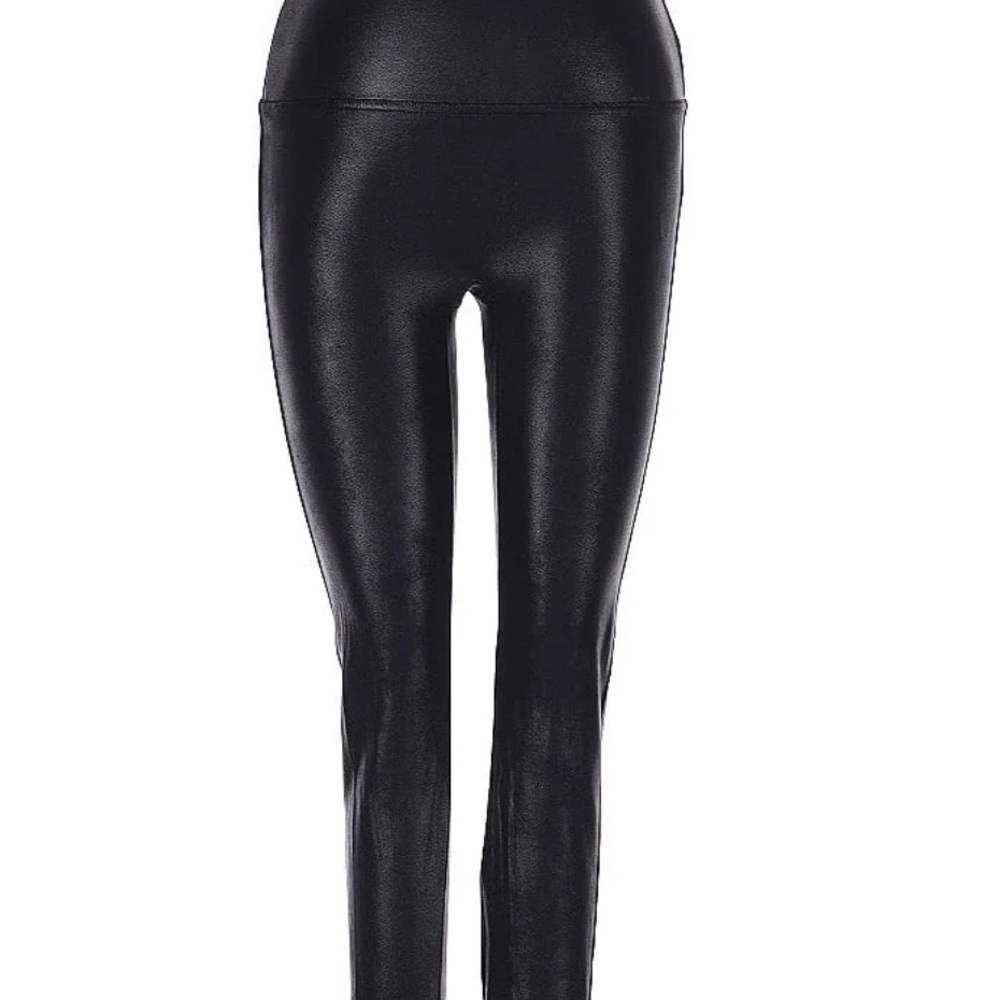SPANX Faux Leather Shape Leggings sz M